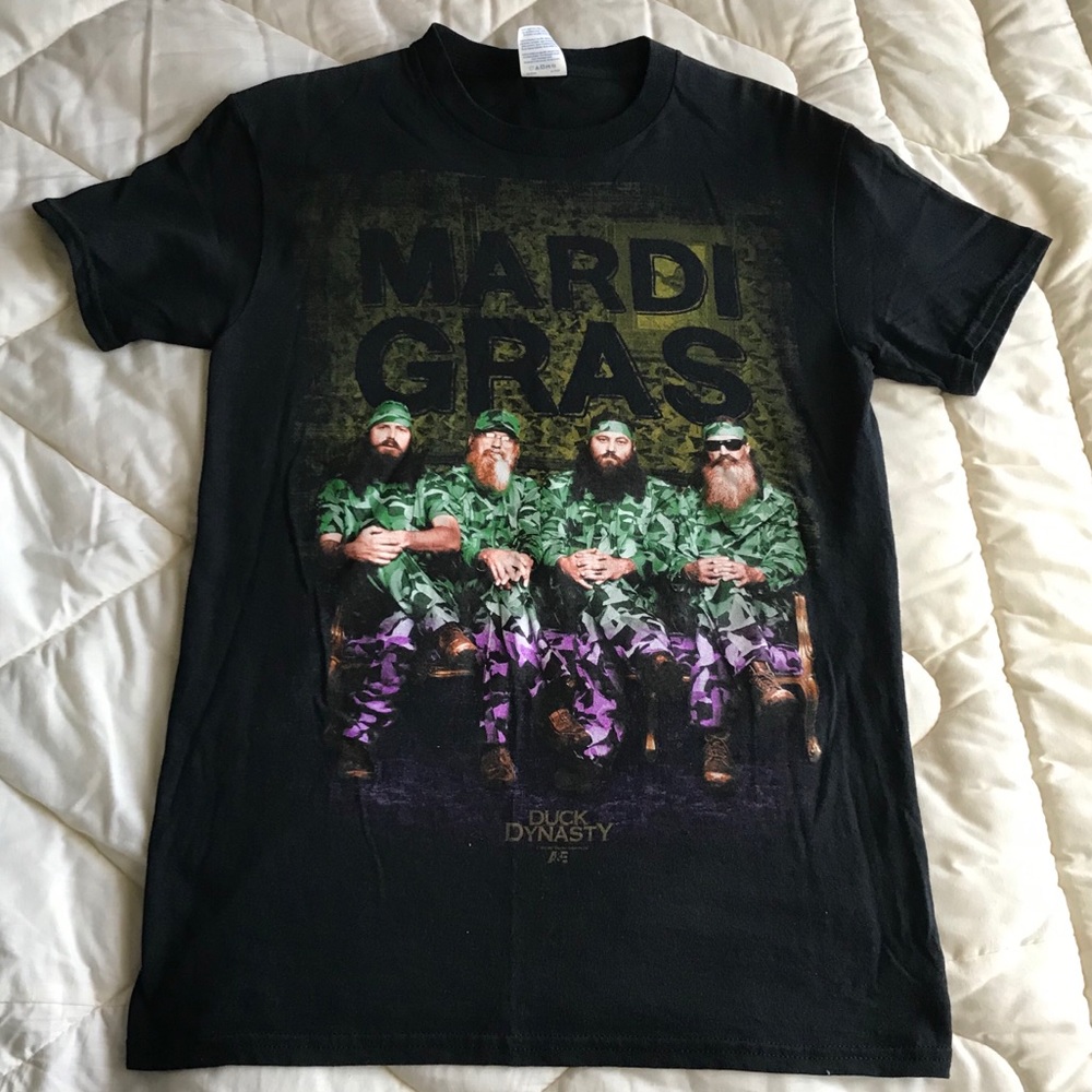 Mardigras Shirt Black Sz Small 100% Cotton